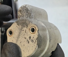 Silver paint burned off the factory shield