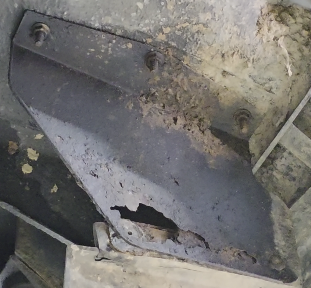 Rusted out bracket