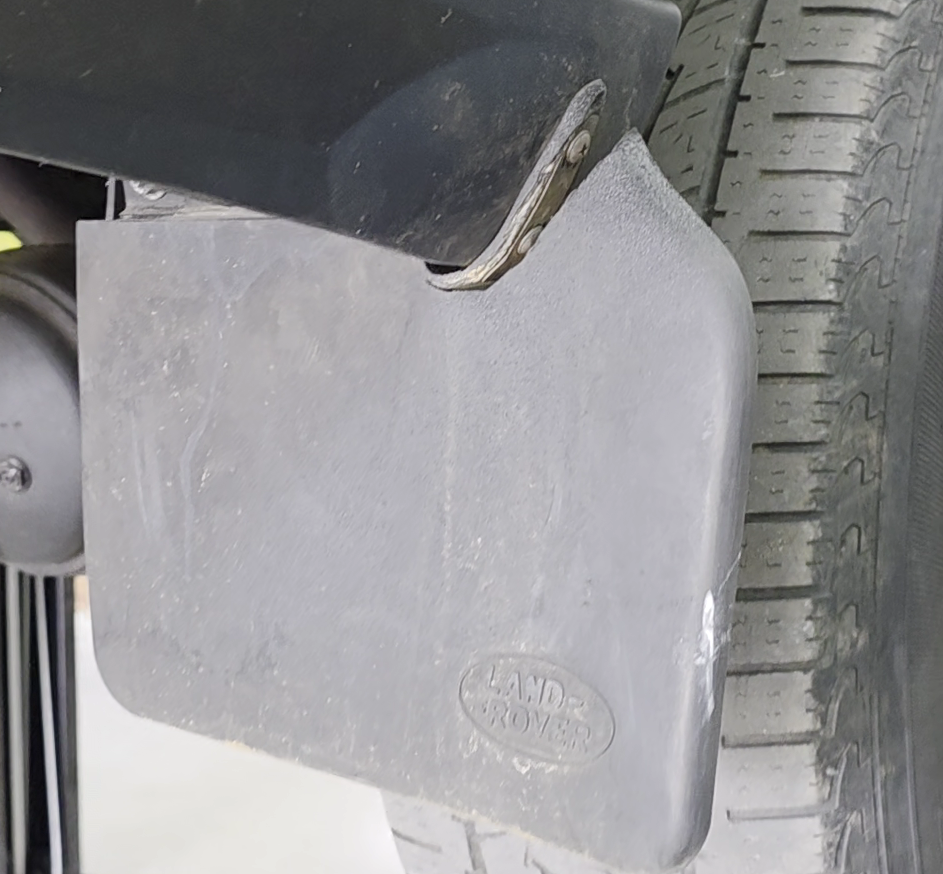 Torn mudflap